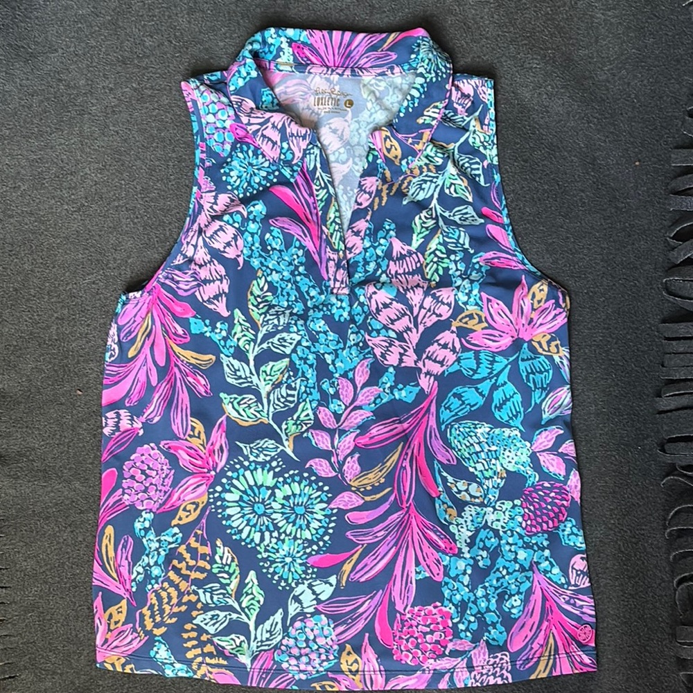 Lilly Pulitzer Luxletics Floral Sleeveless Top